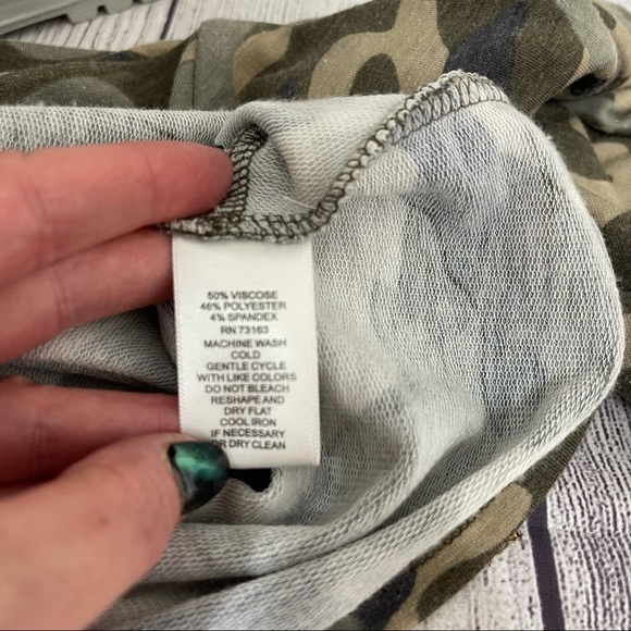 Boutique Camo Twist Front Long Sleeve Blouse - Picture 9 of 9